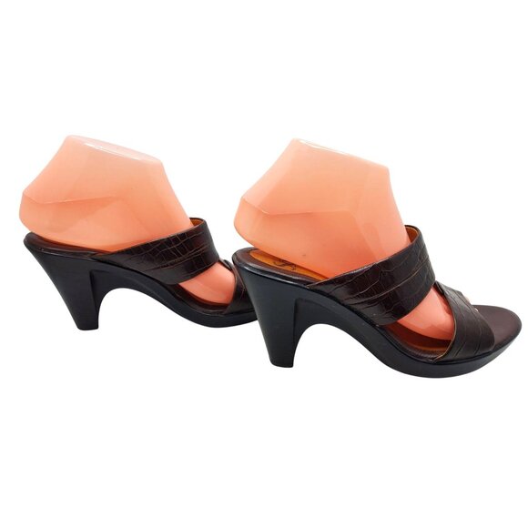 Womens Sofft Leather Platform Slide Sandals. Size 8M - Picture 3 of 7